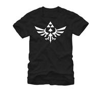 Nintendo Men's Legend of Zelda Blue Royal Crest T-Shirt, Black, Medium