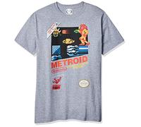 Nintendo Men's Metroid Graphic Tees Shirt, Athletic Heater, S