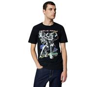 Nintendo Men's Metroid Graphic Tees Shirt, Black // Samus Aran Neon, S