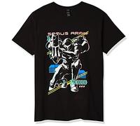 Nintendo Men's Metroid Graphic Tees Shirt, Black // Samus Aran Neon, XXL