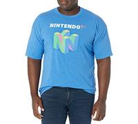 Nintendo Men's N64 Logo Short Sleeve T-Shirt, Premium Royal Heather, XXL