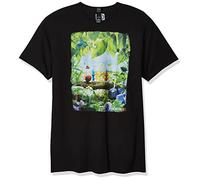 Nintendo Men's Pikmin 3 Floral Logo Poster, Black, XL