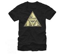 Nintendo Men's Silhouette Triforce T-Shirt, Black, Medium