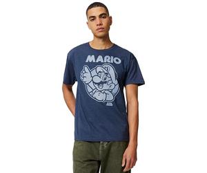 Nintendo Men's So Mario T-Shirt, Navy Heather, XL