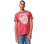 Nintendo Men's So Mario T-Shirt, Red Heather, Medium