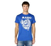Nintendo Men's So Mario T-Shirt, Royal, XL