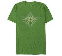Nintendo Men's Soaring Triforce T-Shirt, Kelly, Medium