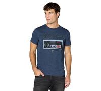 Nintendo Men's Tangled Controller T-Shirt, Premium Navy Heather, Large