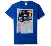 Nintendo Men's Vintage Metroid T-Shirt, Blue // Vintage Metroid, Large