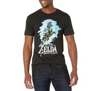 Nintendo Men's Zelda Breath of The Wild Link Epona Posing T-Shirt, Black, XXL