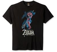 Nintendo Men's Zelda Breath of The Wild Mipha Paint T-Shirt, Black, Large