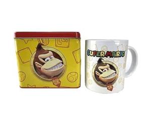 Nintendo Monogram Donkey Kong Metal Money Box 12 x 9 x 11 cm + Mug