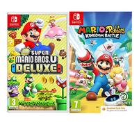 Nintendo New Super Mario Bros. U Deluxe Switch + Mario + Rabbids Kingdom Battle (Code in Box) Switch