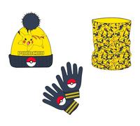 Nintendo Pokémon Pikachu Scarf, Hat, and Gloves Set Jaune TU