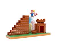 Nintendo Super Mario 2.5 Inch / 6.35 cm Course Complete Playset by JAKKS Pacific with Mini Mario Figurine, Interactive Stairs, Castle, Flagpole and Base Platform