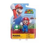 Nintendo Super Mario 4 Inch Toy Figurine - Mario with 1-UP Mushroom - New In Box
