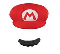 Super Mario Bros DISX73781 Moustache Costume Accessory, Men, Mario Hat, One Size