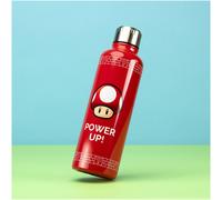 Super Mario Power Up Mushroom Water Bottle - Officially Licensed Stainless Steel Bottle for Hot and Cold Beverages, Leak Proof Lid, Gift for Retro Gamer, 500ml (17 fl oz) | Paladone