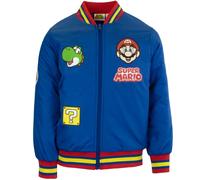 Nintendo Super Mario Bomber Jacket, Mario and Luigi Bomber Jacket, Mario Blue, 14-16