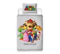 Nintendo Super Mario Bros Here We Go Single Duvet Cover And Pillowcase Set