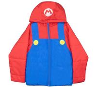 Nintendo Super Mario Bros Winter Jacket for Boys Mario Kart Graphic Print Boys Puffer Winter Coat for Big and Small Children, Red and Blue Mario, 5-6