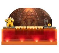 Nintendo Super Mario Deluxe Bowser Battle Playset with Lights and Sounds, 2.5" / 6 cm Bowser Action Figure Included for Super Mario Fans Aged 3+