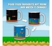 Nintendo Super Mario Heat Change Mug, 300Ml Ceramic Cup, Colour Changing With Heat, Official Gamer Gift, Paladone
