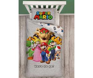 Nintendo Super Mario Here We Go Duvet Cover Set Multi