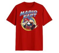 Nintendo Super Mario Kart Vintage Racing Drift T-Shirt, Red, Medium