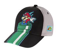 Nintendo Super Mario Kids Hat, Size 4-7 Boys Baseball Cap, Grey, 4-7 Years