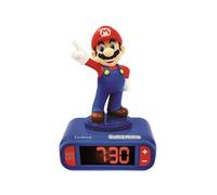 Nintendo Super Mario Night Light Alarm Clock with 3D Mario Figure, Mario Sound Effects, Minions Alarm Tones, Adjustable Volume & Snooze