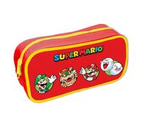 Nintendo Super Mario Pencil Case Core Character Circles Zip-up Official Red 21x10x10 cm