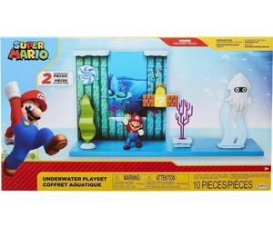 Nintendo Super Mario Playset Underwater World Including 6 cm Mario Figure Toy