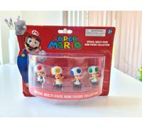 Nintendo Super Mario Toad Mushroom 4 Versions Pack Collection Figure Rare - NEW