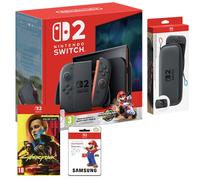 Nintendo Switch 2 Mario Kart World Bundle + Case & Screen Protector + Cyberpunk 2077 + 256GB MicroSD