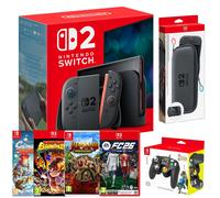 Nintendo Switch 2 MKW Bundle w/ Hori Pad, Carry Case, Donkey Kong Bananza, FC26 and 2 more games