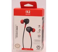 PowerA Wired Earbuds for Nintendo Switch 2 - Black, Officially Licensed, 8 mm Speaker Drivers, in-ear Design, 3 Swappable Tips, includes Drawstring Storage Bag