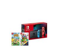 Nintendo Switch Console + Super Mario 3D World Neon Red/Blue