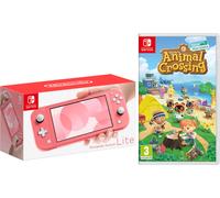 Nintendo Switch Lite 32GB with Animal Crossing: New Horizons - Coral, Red