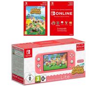 Nintendo Switch Lite Coral & Animal Crossing DLC Bundle