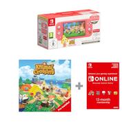Nintendo Switch Lite Coral: Isabelle Alhoa Edition + Animal Crossing: New Horizons Pre-Installed Switch Online 12 Month Subscription Redemption Code