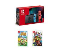 Nintendo Switch Neon Console With Super Mario 3D World &Amp; Bowser&Rsquo;S Fury &Amp; Animal Crossing Neon Red/Blue