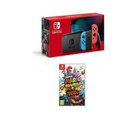 Nintendo Switch Neon Console With Super Mario 3D World & Bowser&Rsquo;S Fury Neon Red/Blue