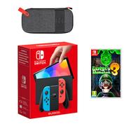Nintendo Switch - OLED Model (Neon Blue/Neon Red) Luigi's Mansion 3 Pack