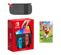 Nintendo Switch - OLED Model (Neon Blue/Neon Red) Mario Golf: Super Rush Pack