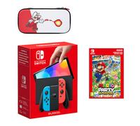 Nintendo Switch - OLED Model (Neon Blue/Neon Red) Mario Party Superstars Pack