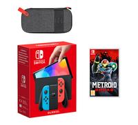 Nintendo Switch - OLED Model (Neon Blue/Neon Red) Metroid Dread Pack