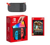 Nintendo Switch - OLED Model (Neon Blue/Neon Red) Metroid Prime Remastered Pack