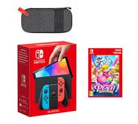 Nintendo Switch - OLED Model (Neon Blue/Neon Red) Princess Peach: Showtime! Pack