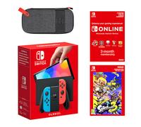 Nintendo Switch - OLED Model (Neon Blue/Neon Red) Splatoon 3 + Nintendo Switch Online 3 Months Individual Pack